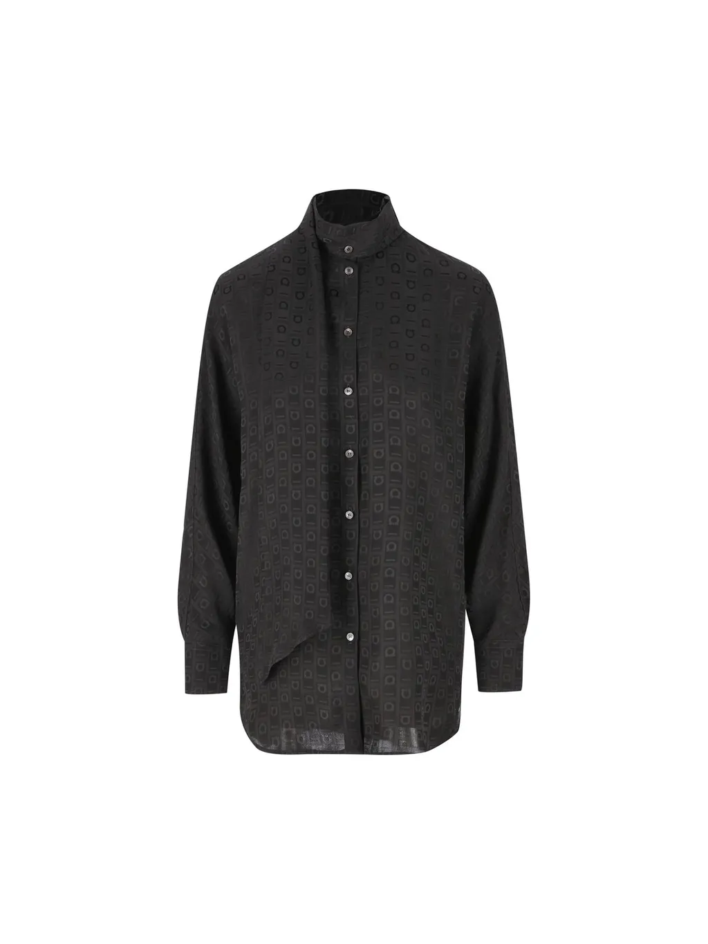Logo Print High Neck Shirt
