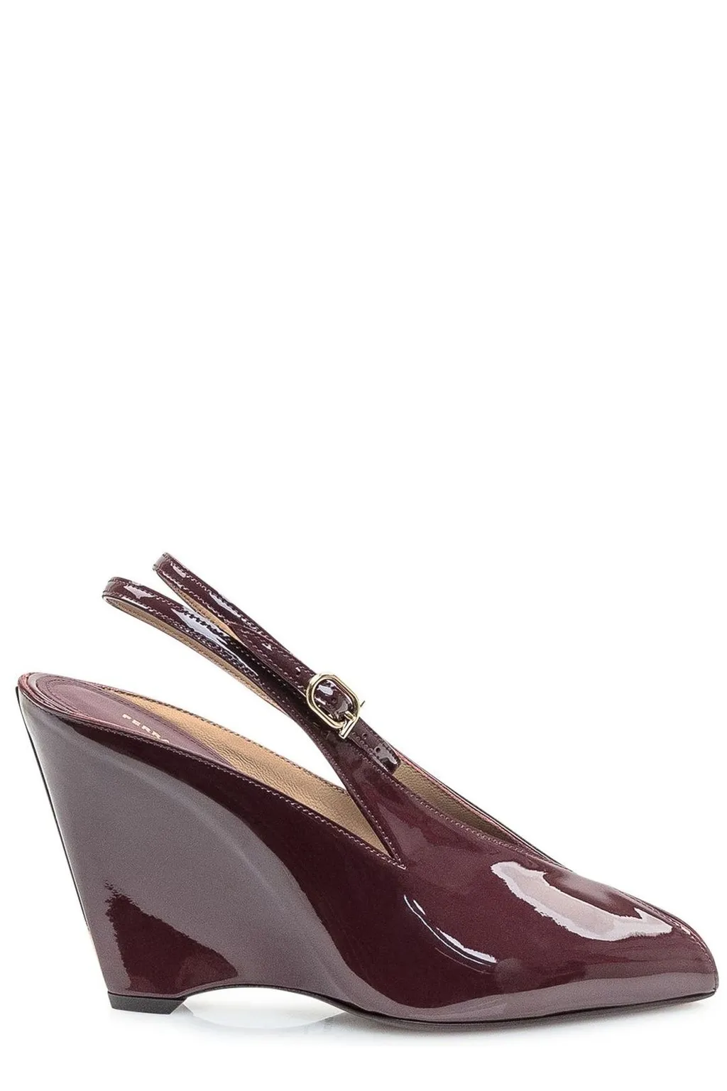 Patent Leather Wedge Slingbacks