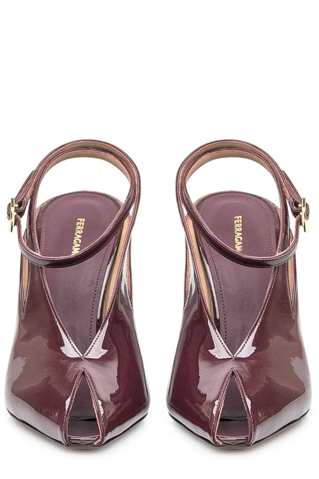 Patent Leather Wedge Slingbacks