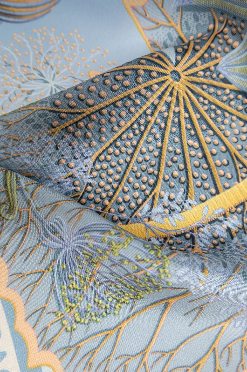 Floral Print Silk Scarf