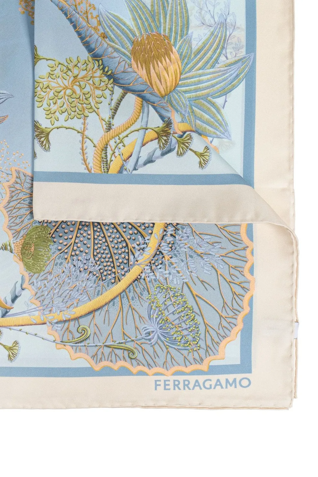 Floral Print Silk Scarf