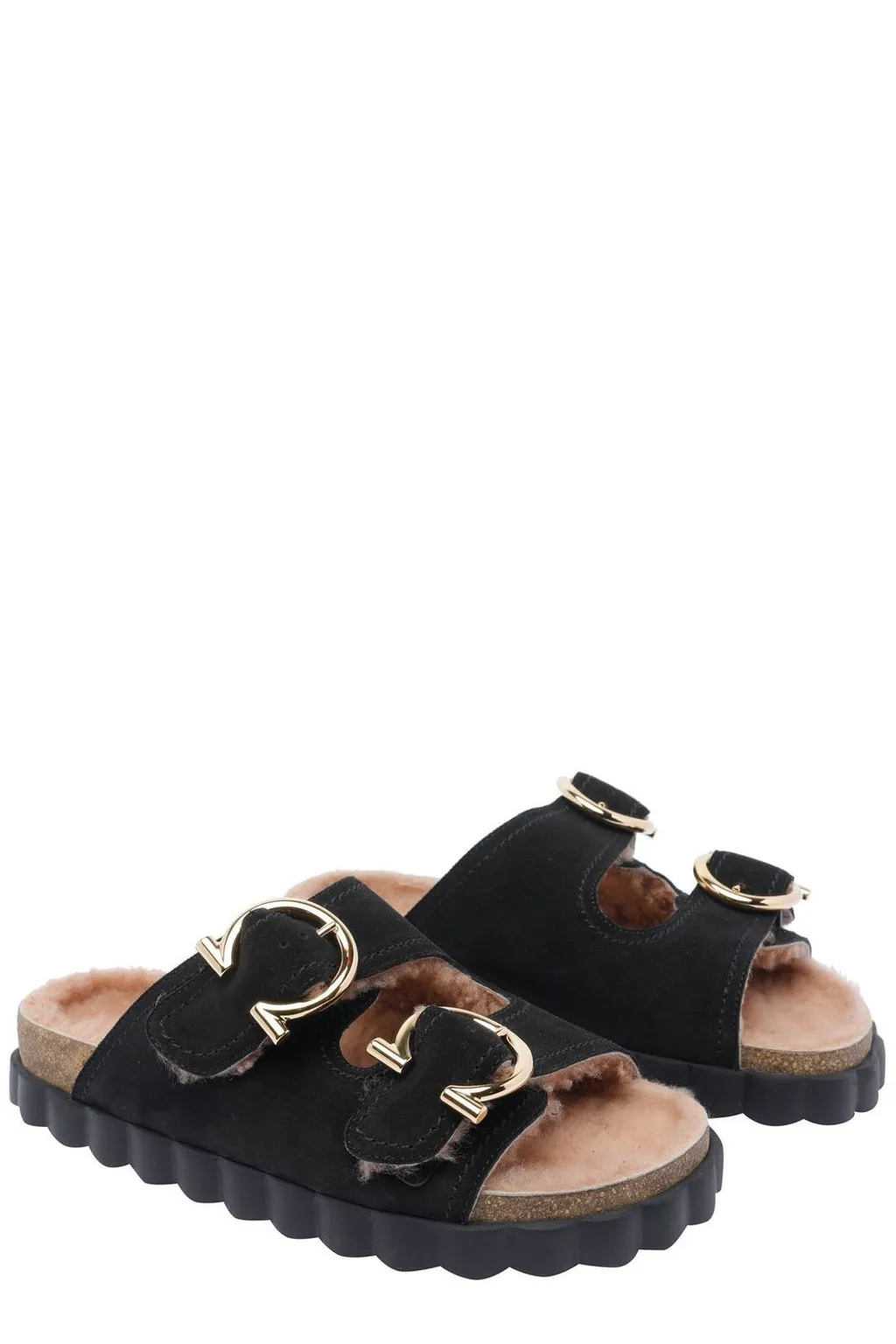 Mules With Double Buckle