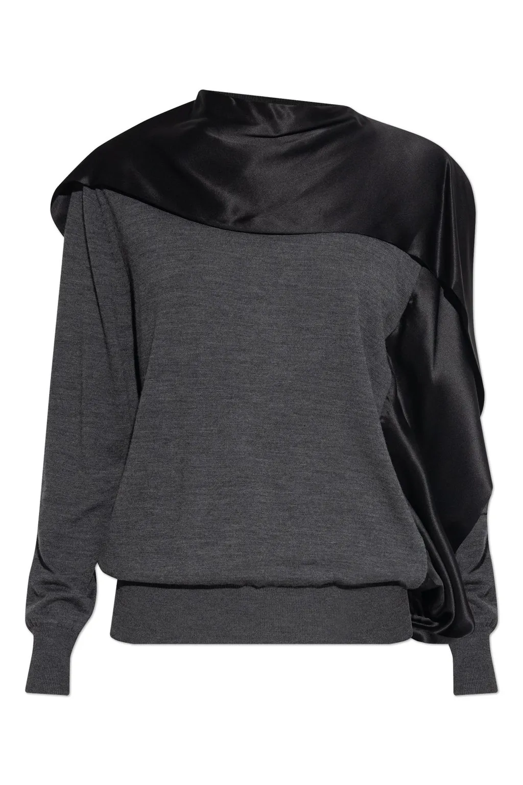 Asymmetric Draped Sweater