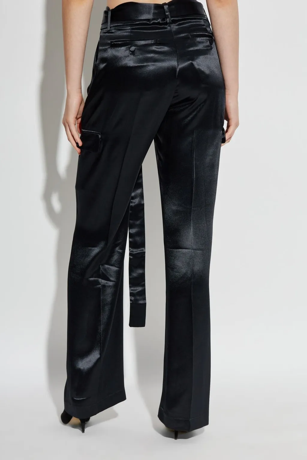 Satin Cargo Pants