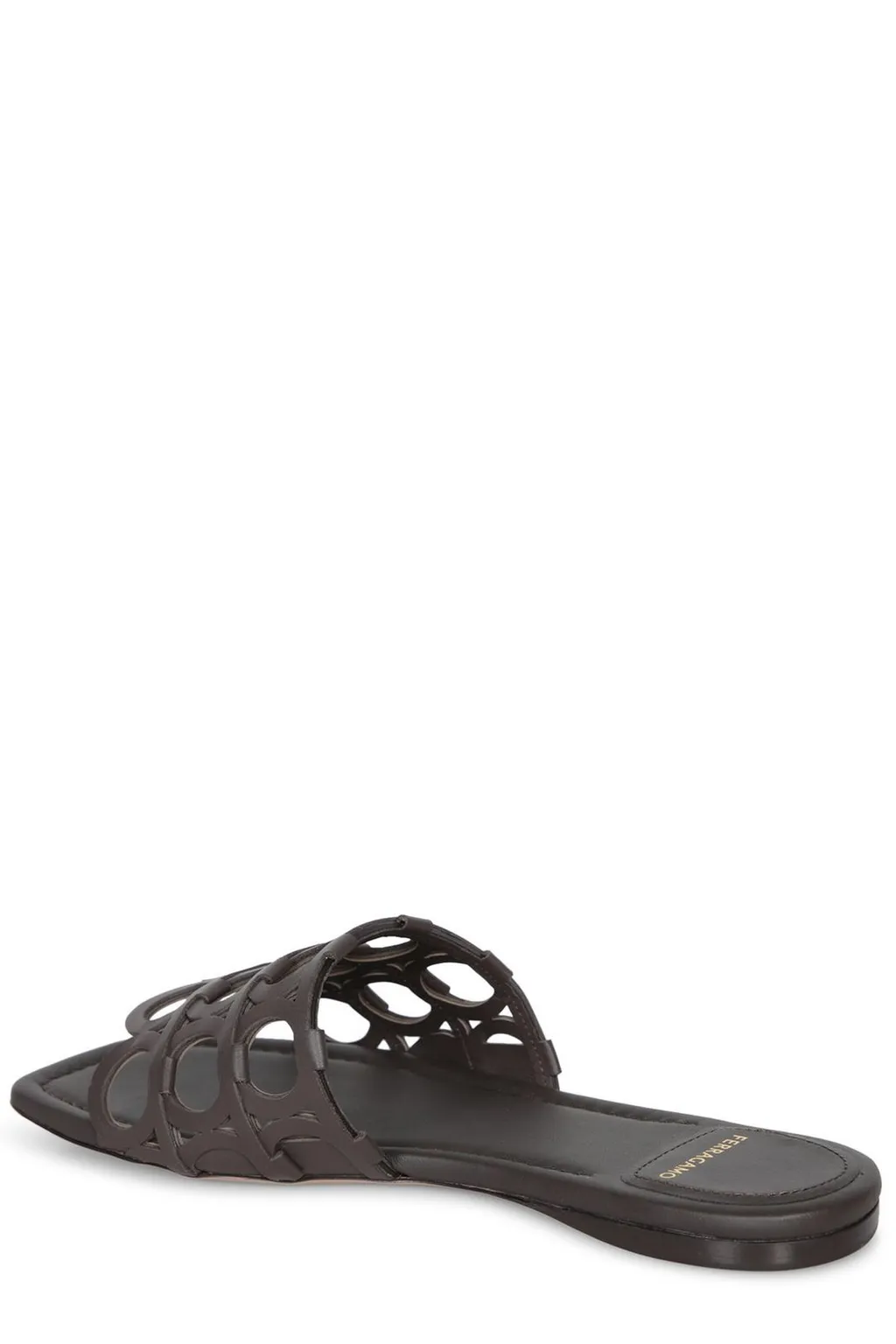 Gancini Cutout Slide Sandals