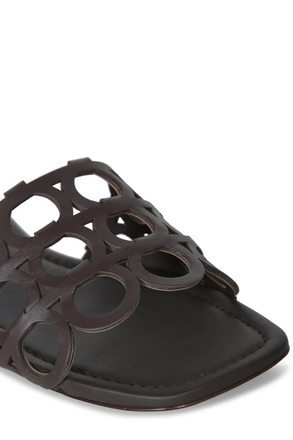 Gancini Cutout Slide Sandals