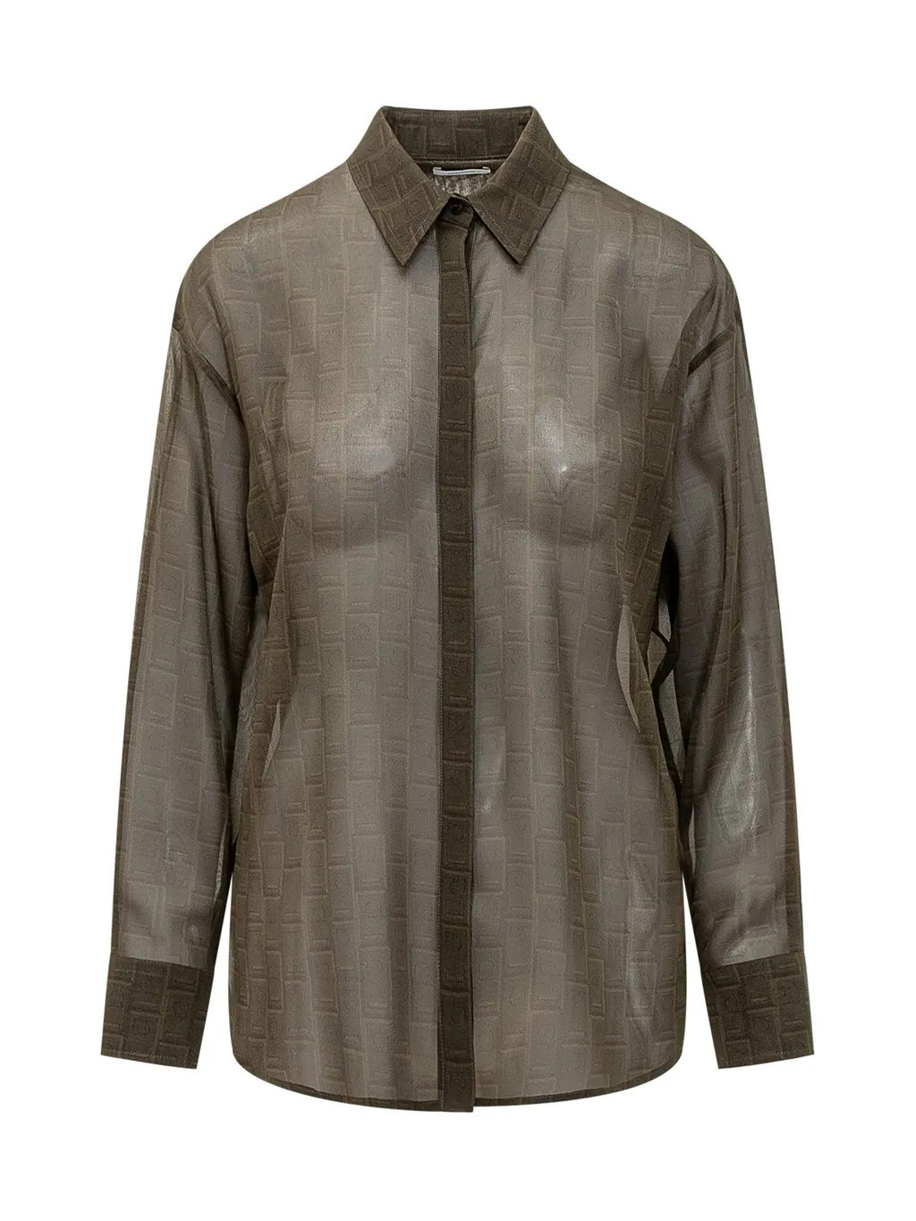 Sheer Ff Motif Shirt
