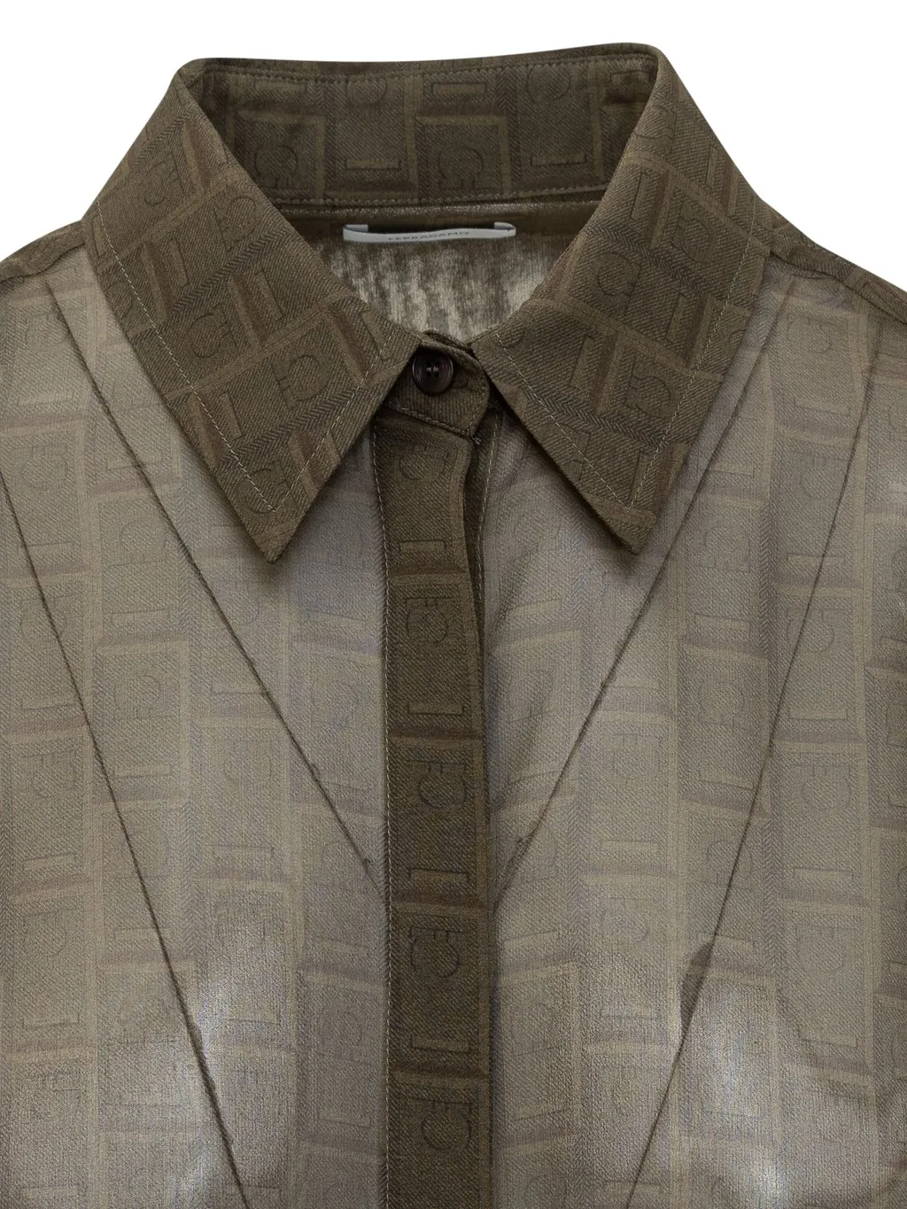 Sheer Ff Motif Shirt