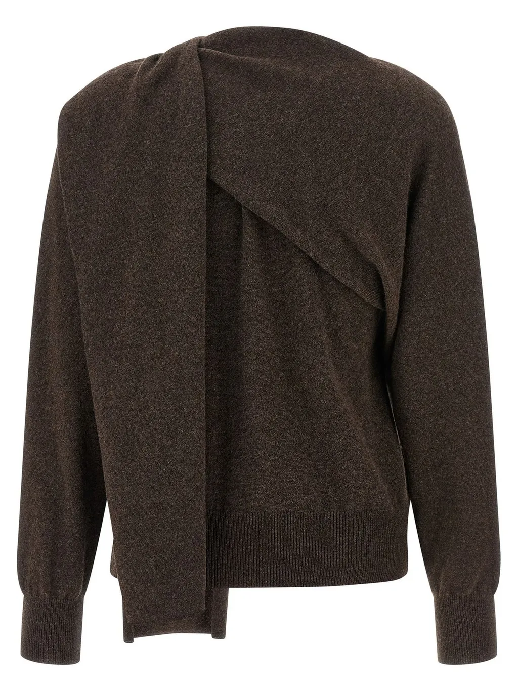 Cardigan With Integrated Scarf