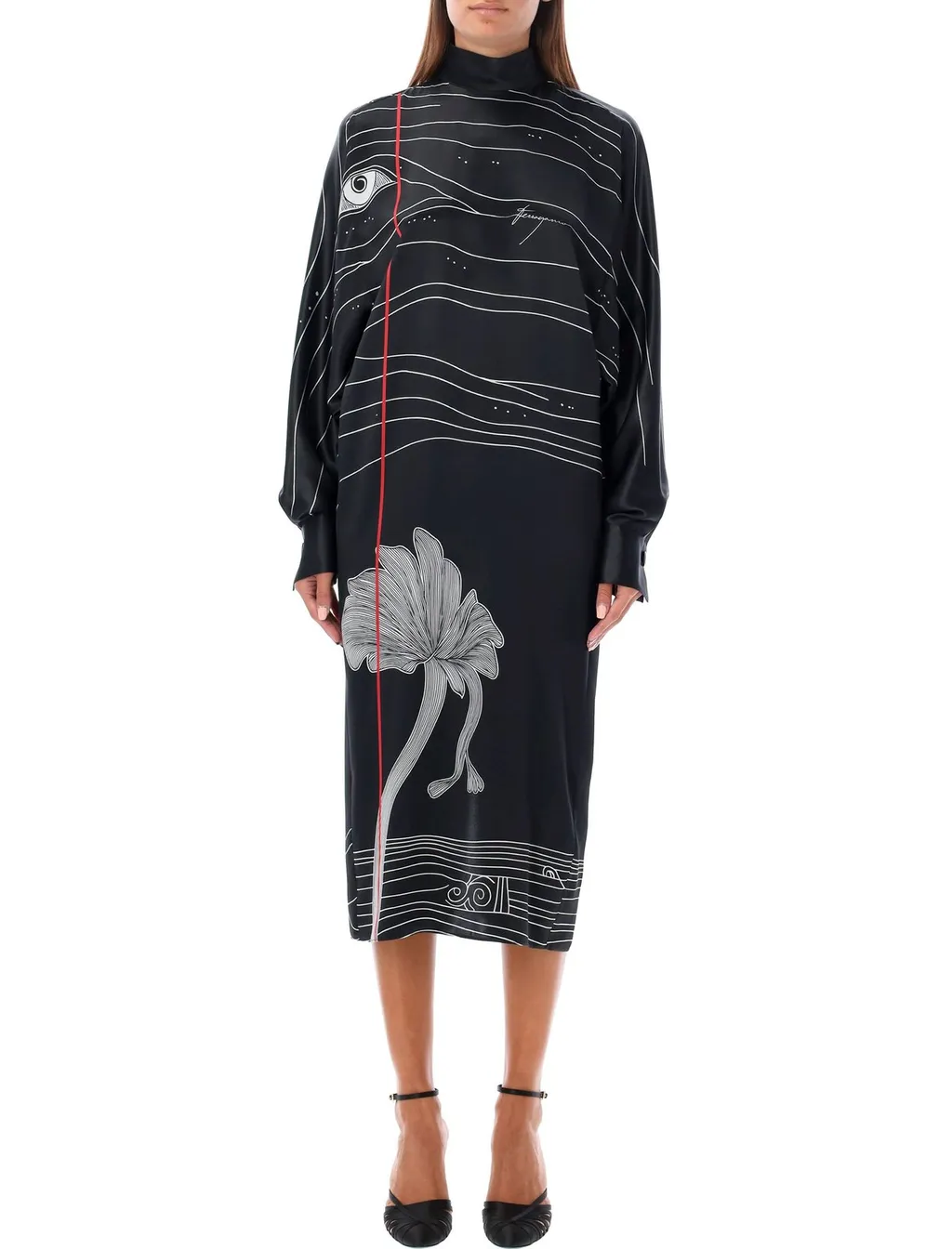 Printed Midi Dress
