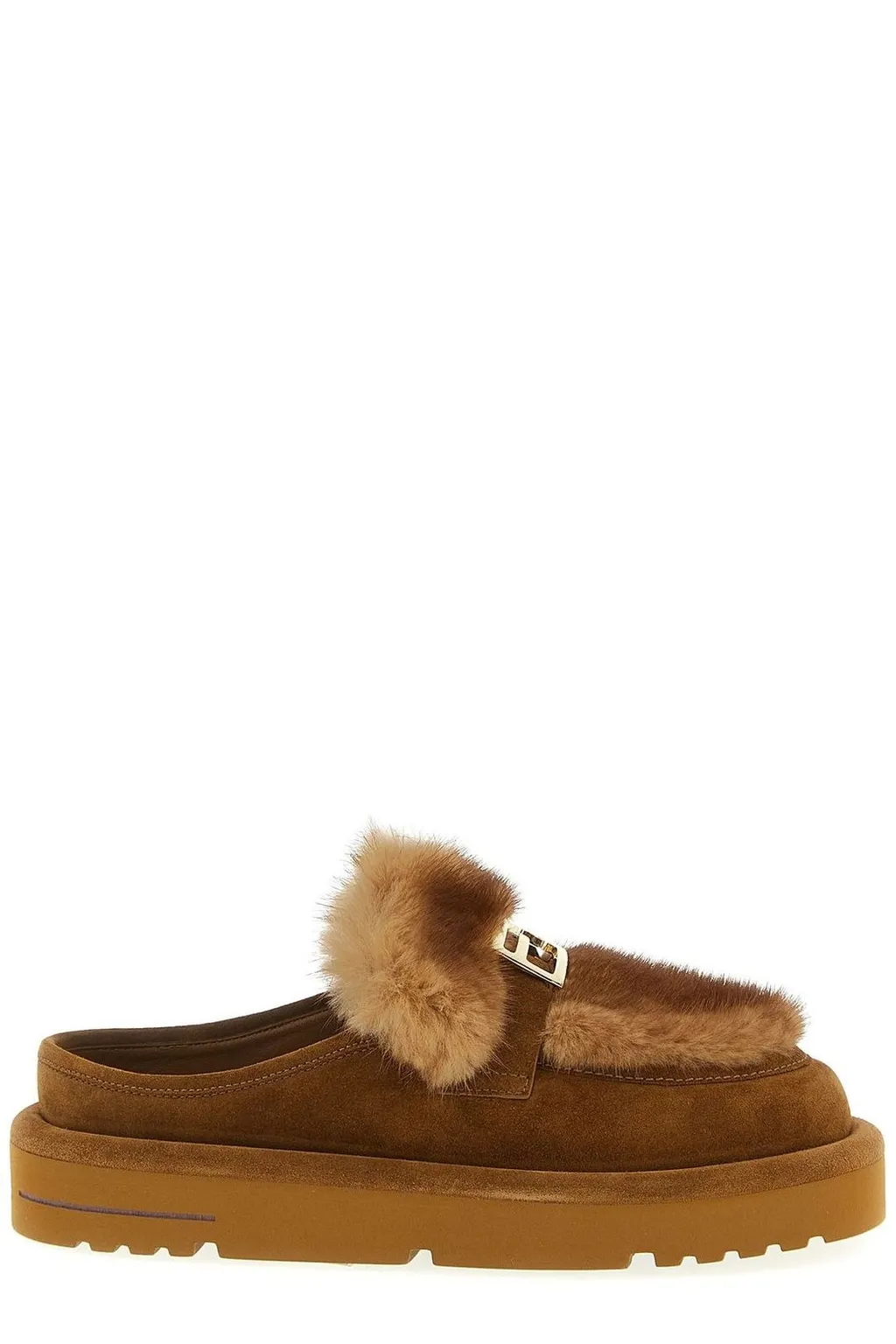 Mules With Fur Trim