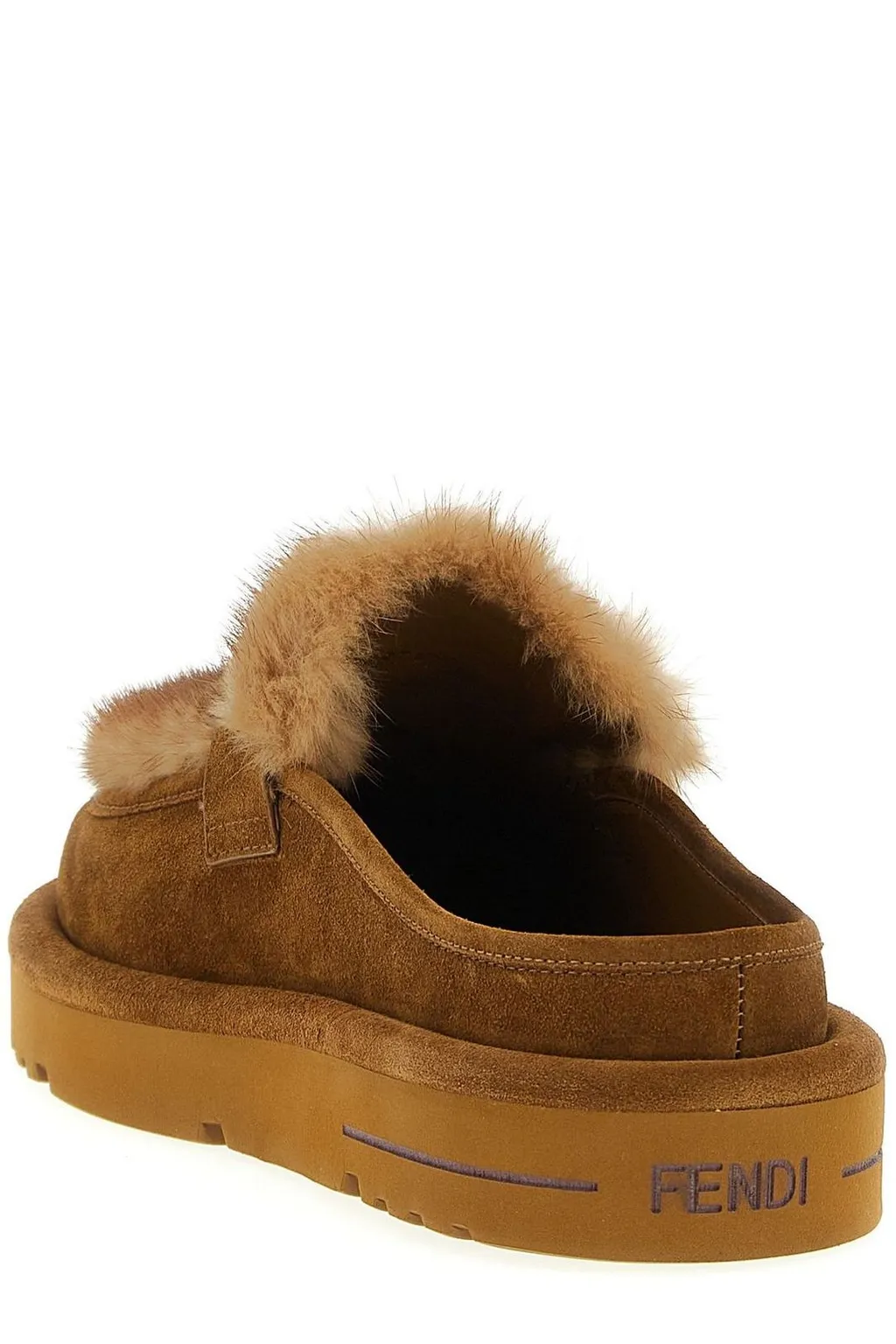 Mules With Fur Trim