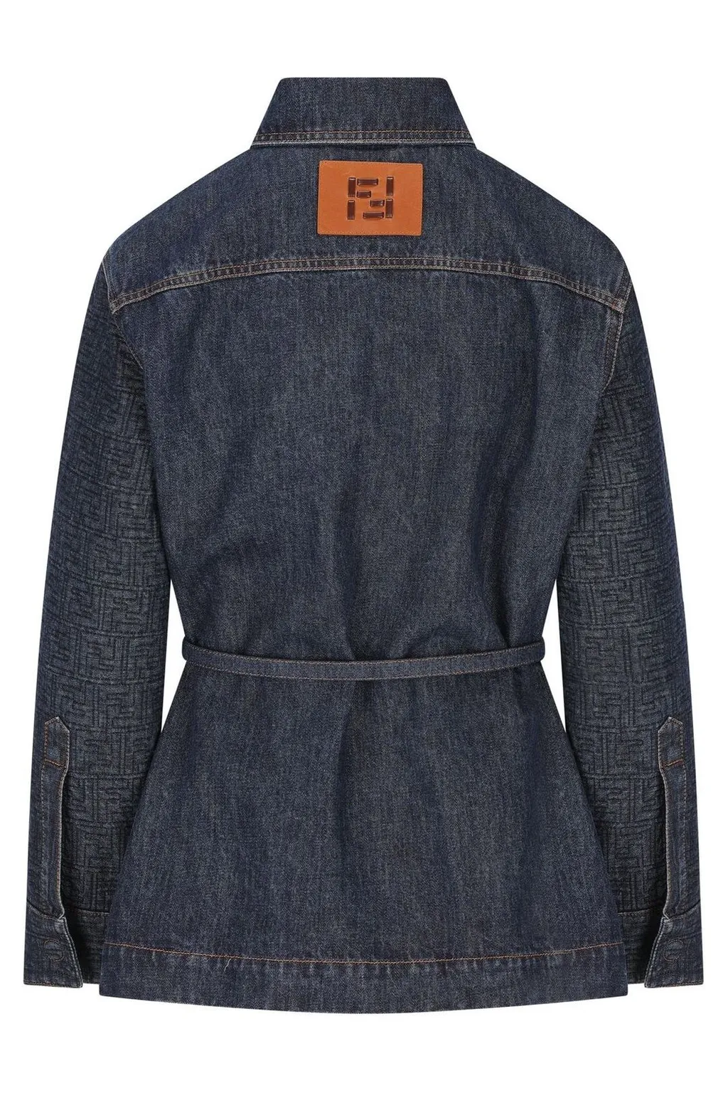 Denim Jacket With Ff Motif