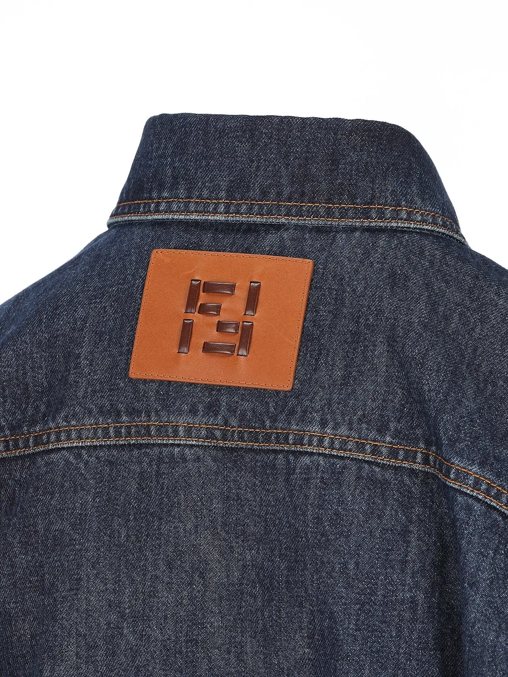 Denim Jacket With Ff Motif