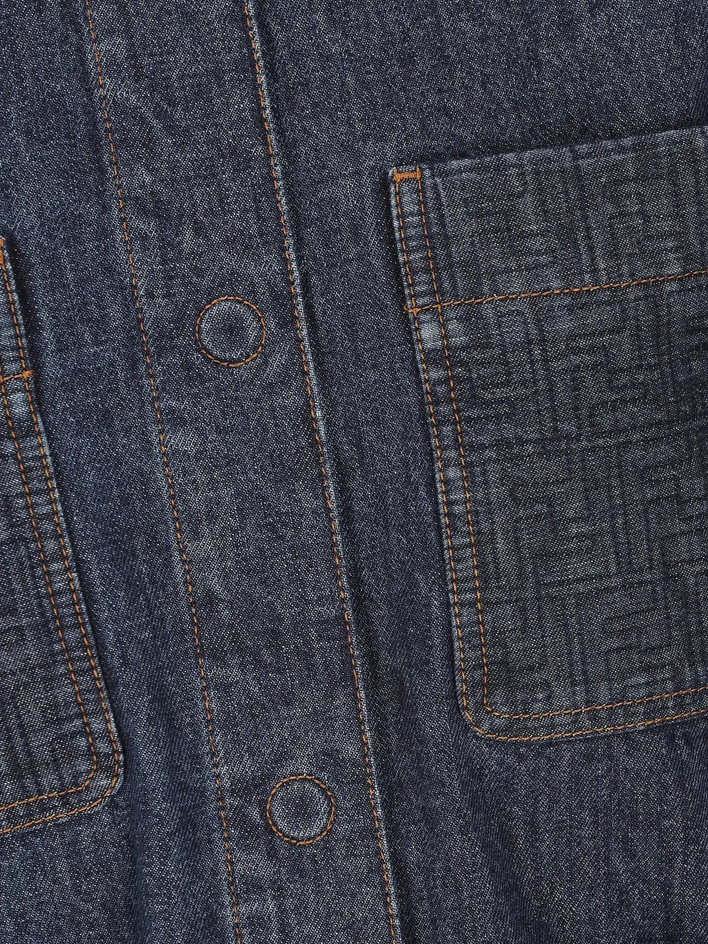 Denim Jacket With Ff Motif