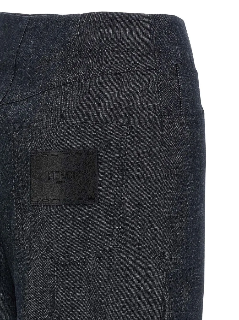 Wide-Leg Denim Trousers