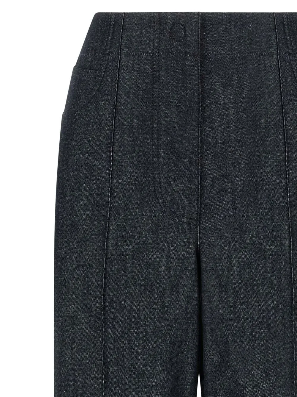 Wide-Leg Denim Trousers