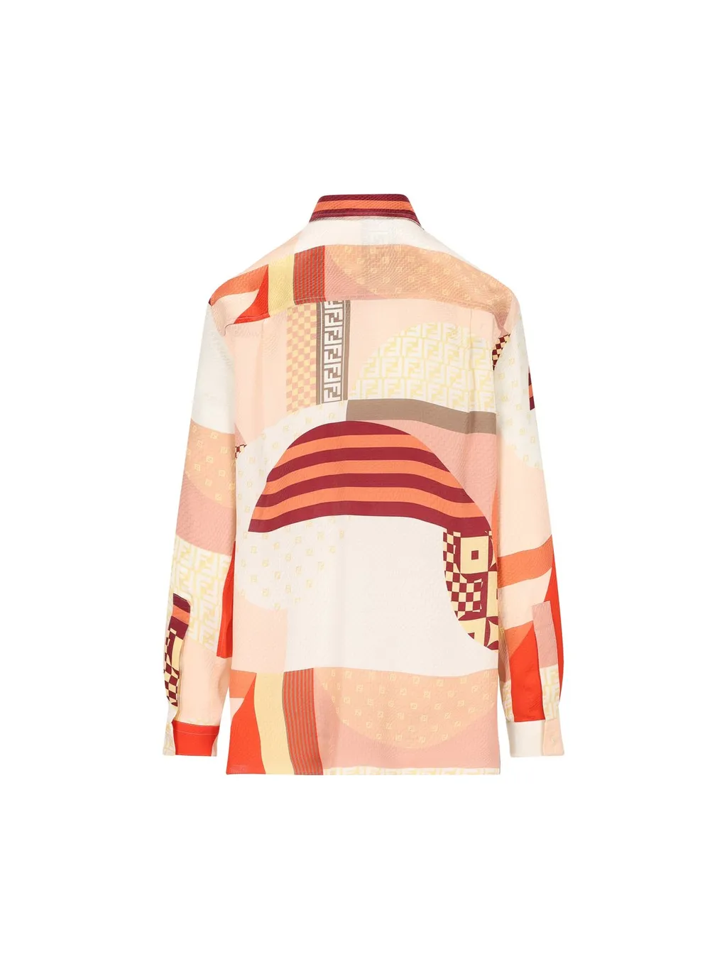 Patchwork Print Silk Shirt