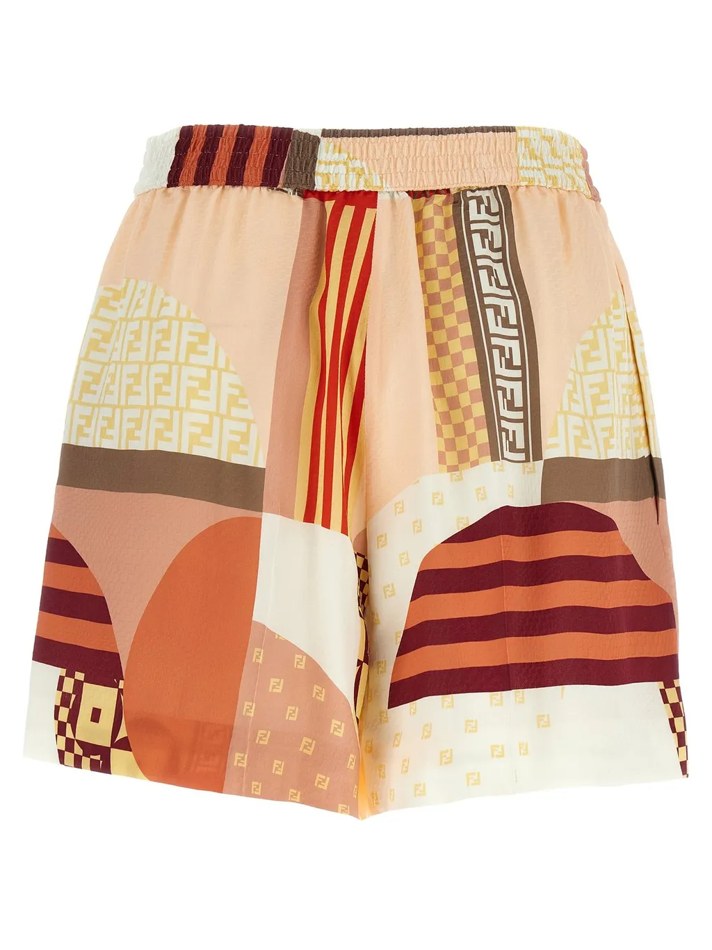 Patchwork Print Shorts