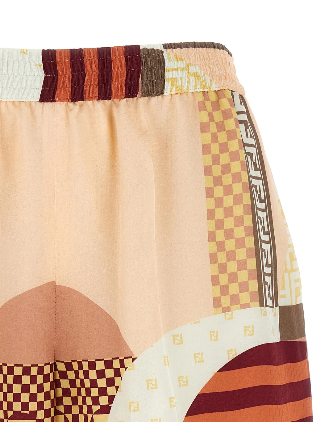 Patchwork Print Shorts
