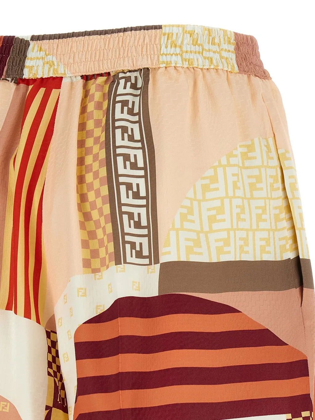 Patchwork Print Shorts