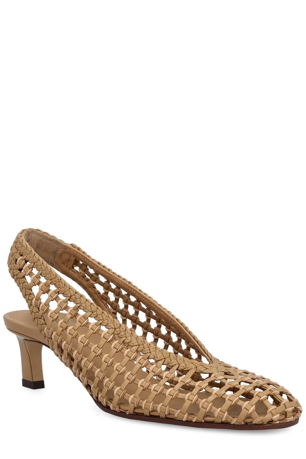 Woven Slingback Heels