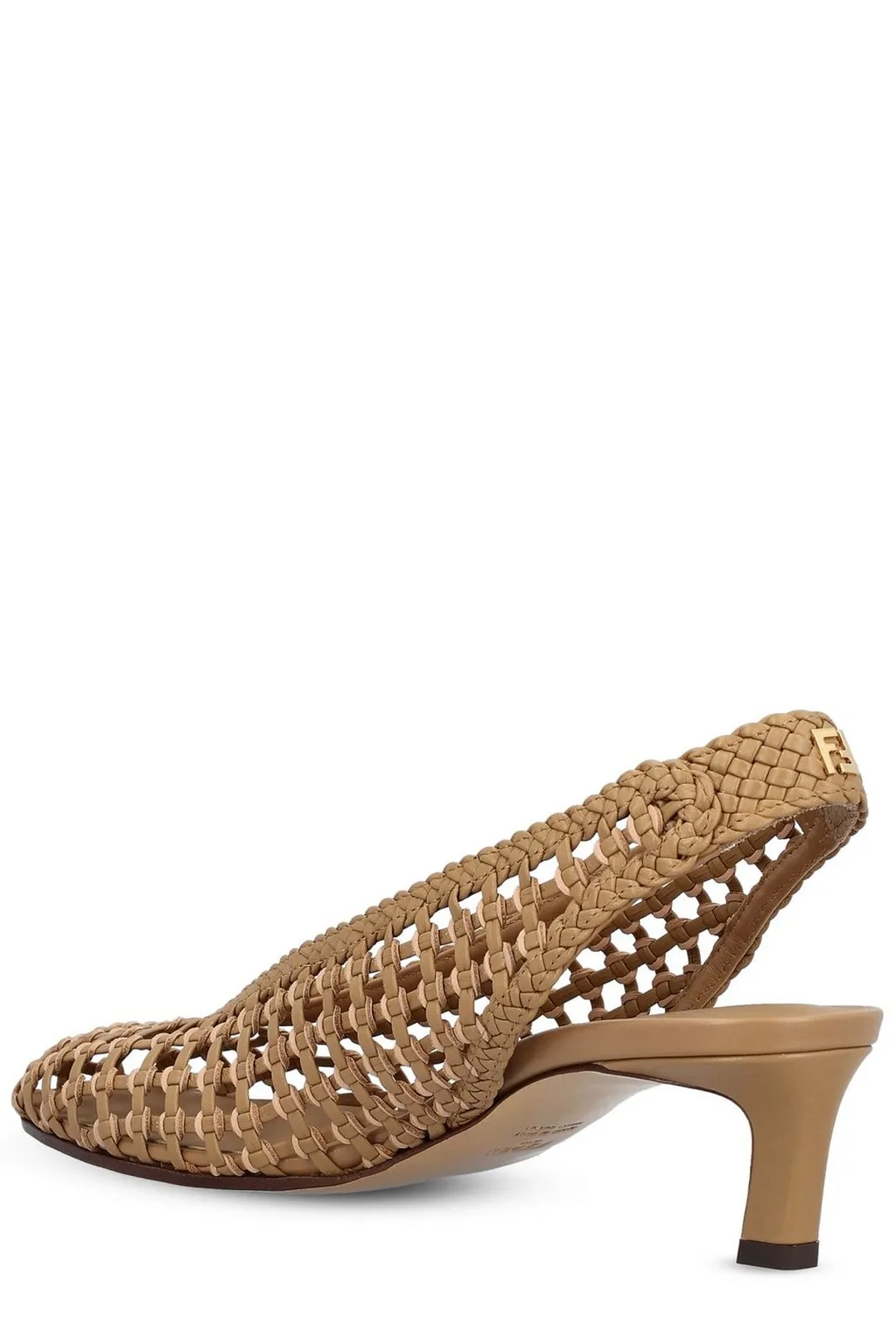 Woven Slingback Heels