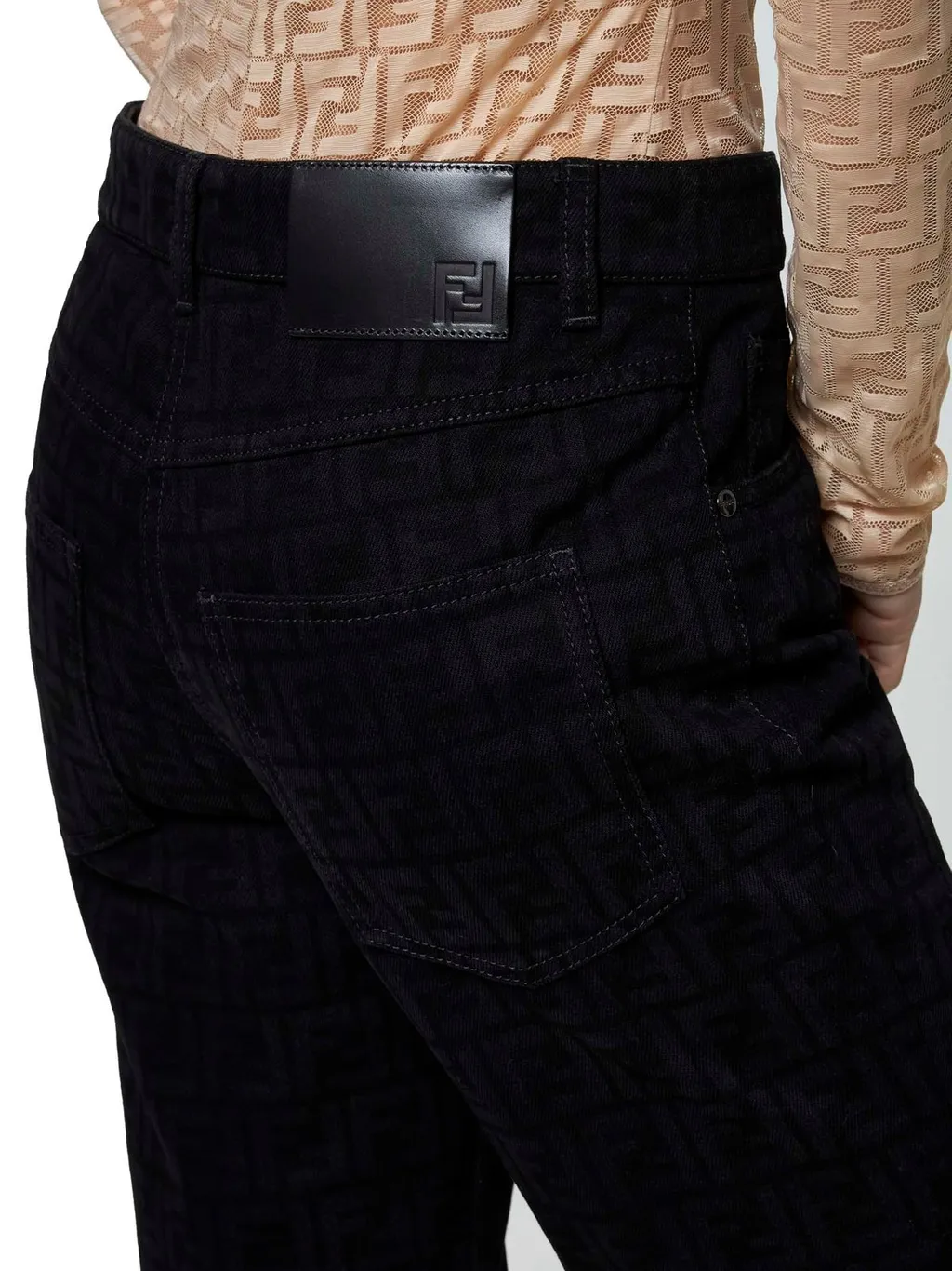 Monogrammed Straight Leg Jeans