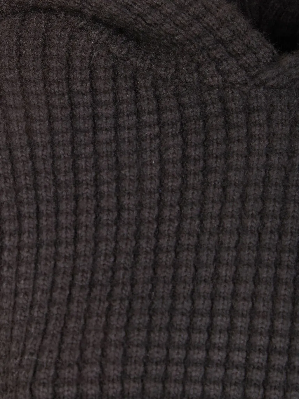 Waffle Knit Cropped Hoodie