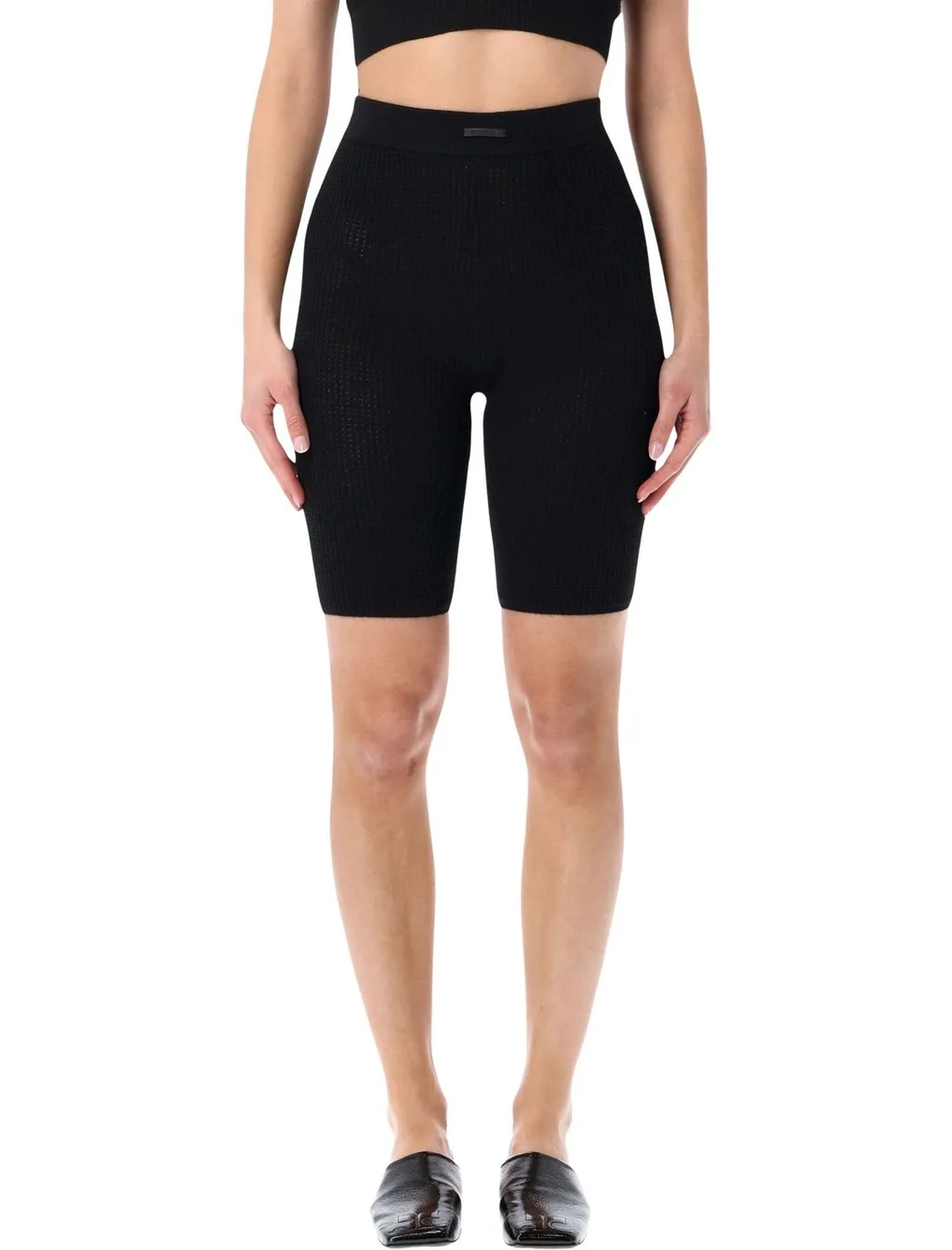 High-Waisted Knit Shorts