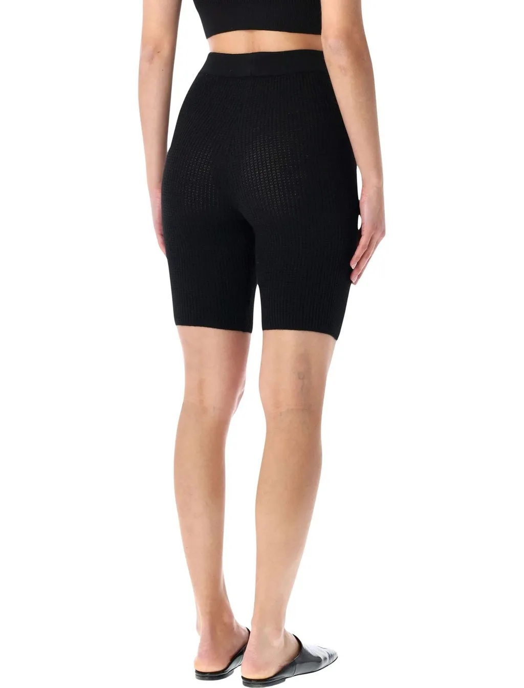 High-Waisted Knit Shorts