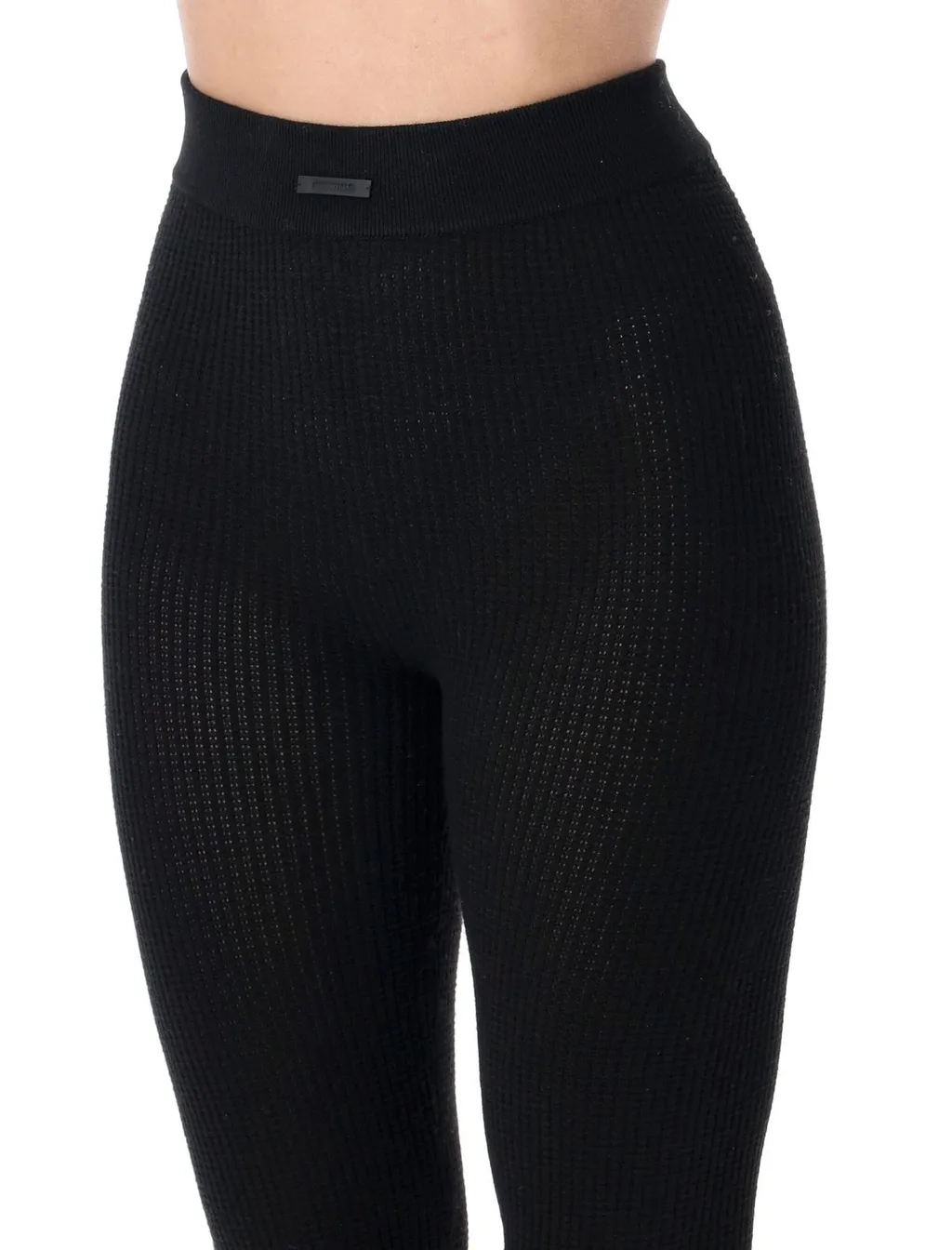 High-Waisted Ribbed Knit Leggings