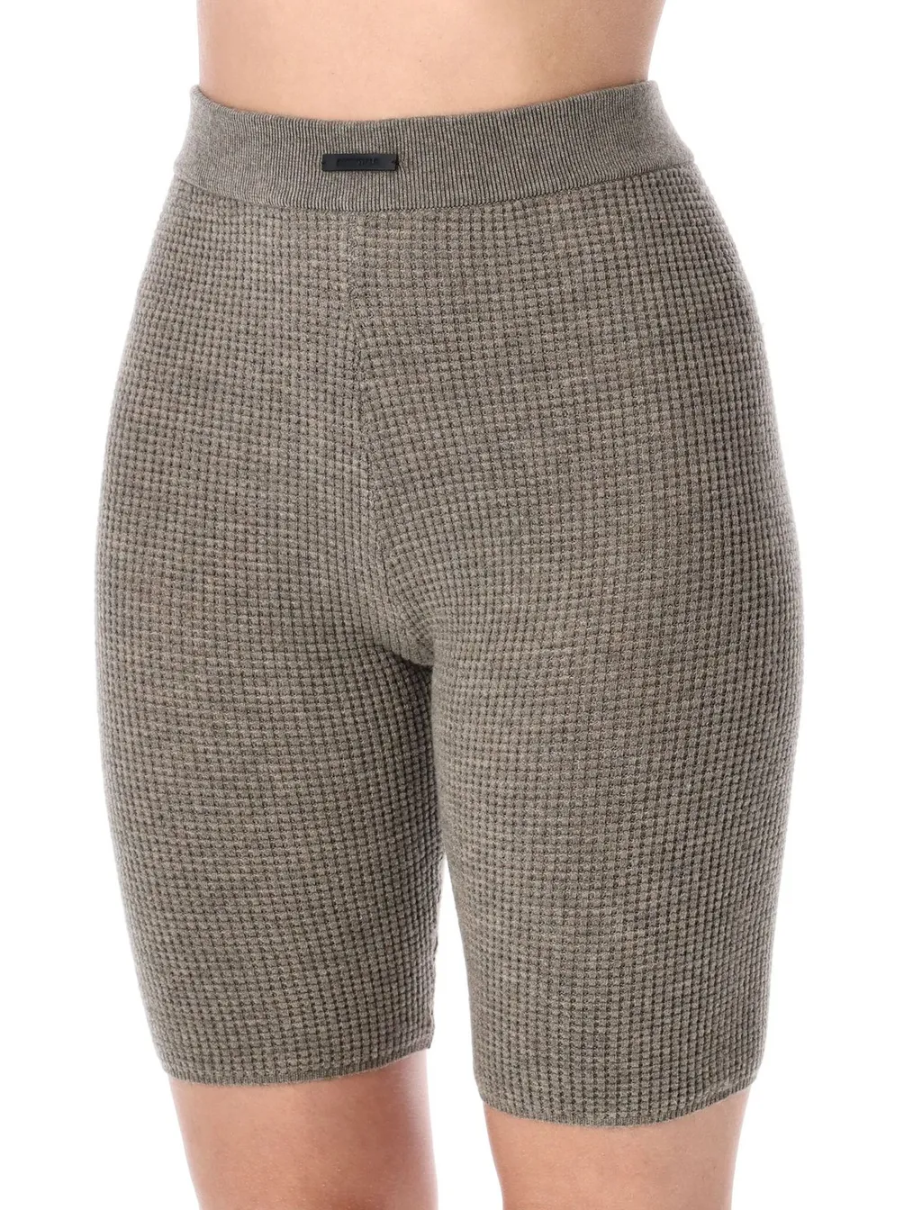 Houndstooth Knit Biker Shorts