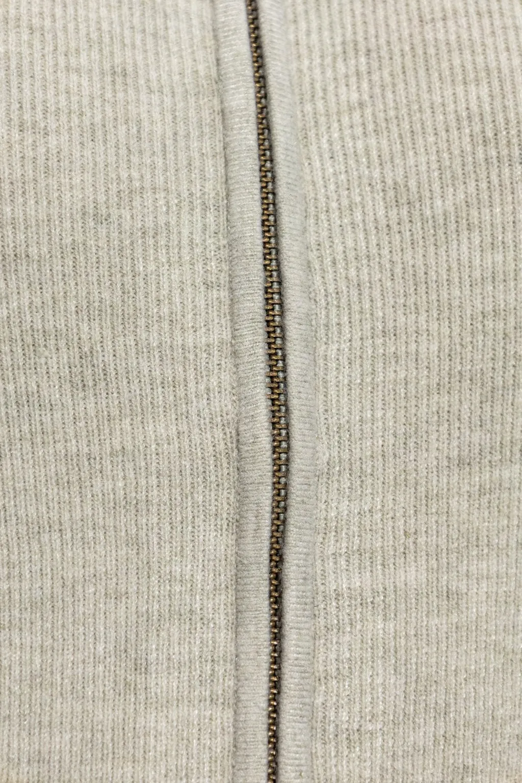 Ribbed Knit Zip-Up Cardigan