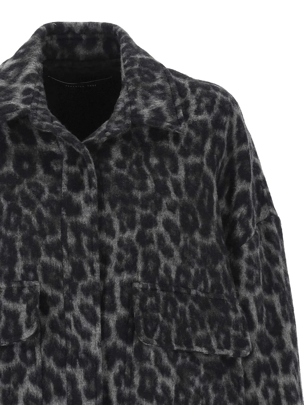 Oversized Leopard Print Shirt Jacket