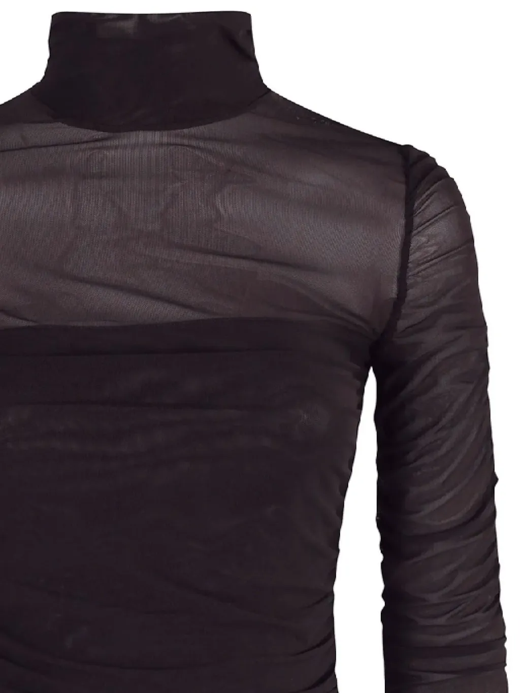 Mesh Turtleneck Top