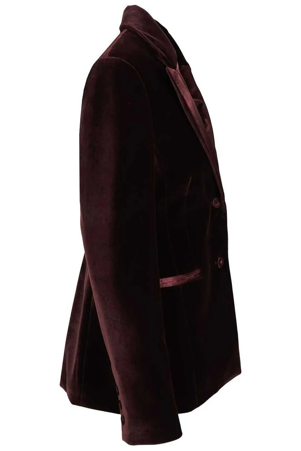 Velvet Blazer With Satin Lapels