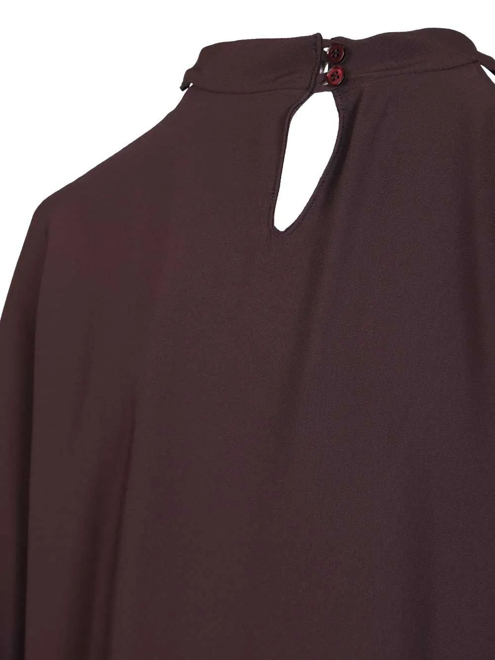 Cross-Neck Cold-Shoulder Blouse