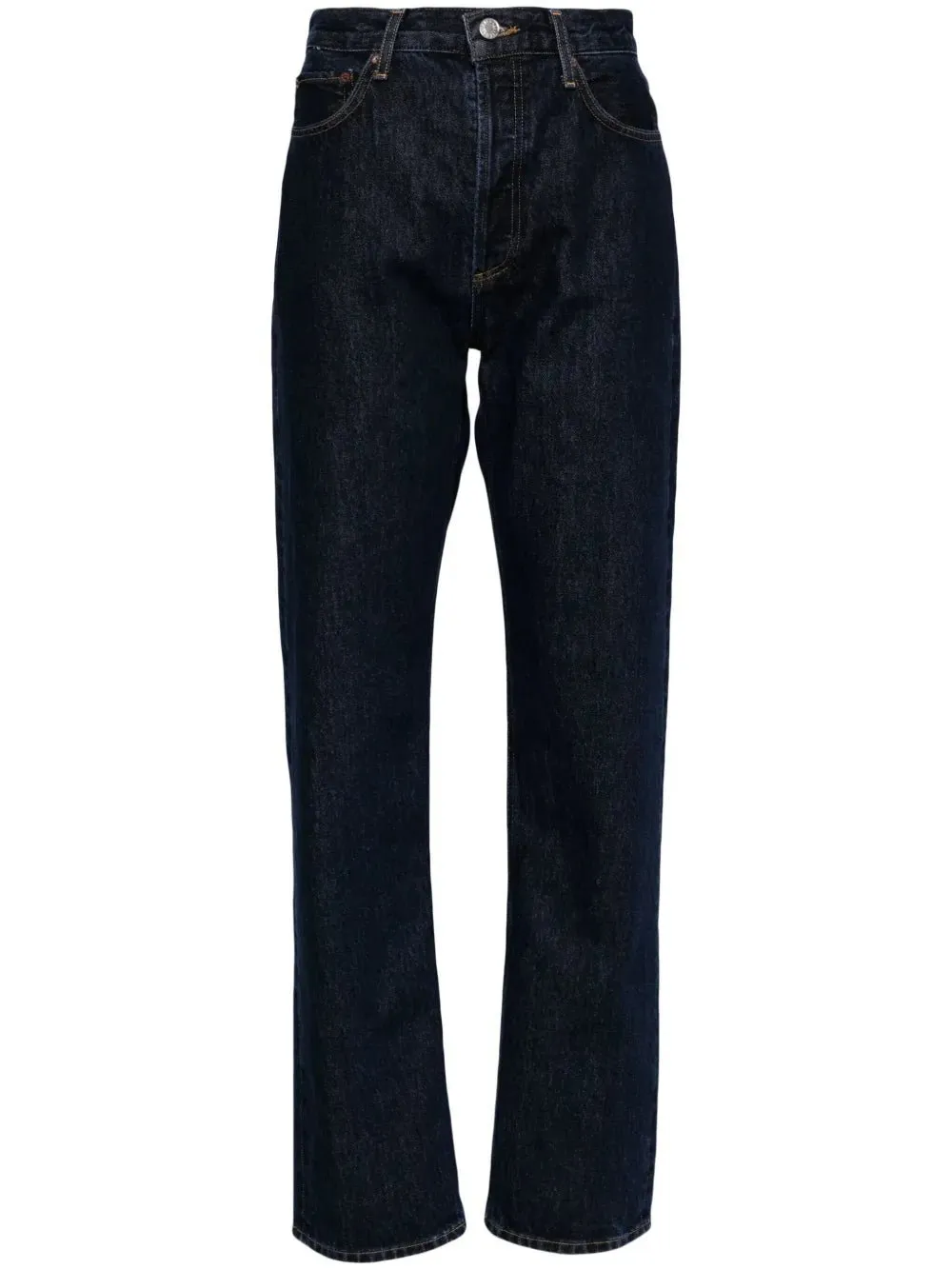 High-Waisted Straight-Leg Jeans