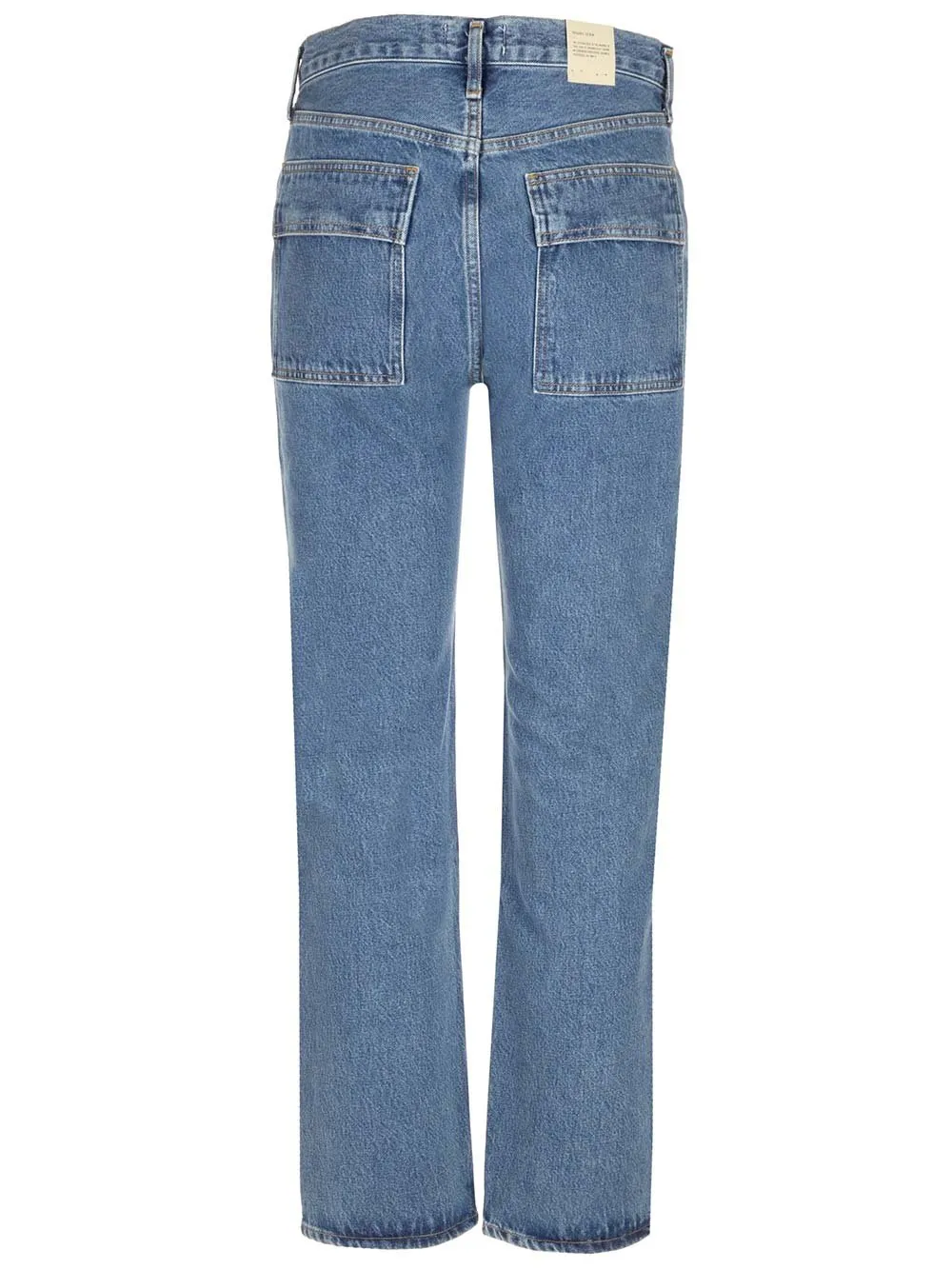 Paneled Straight-Leg Jeans