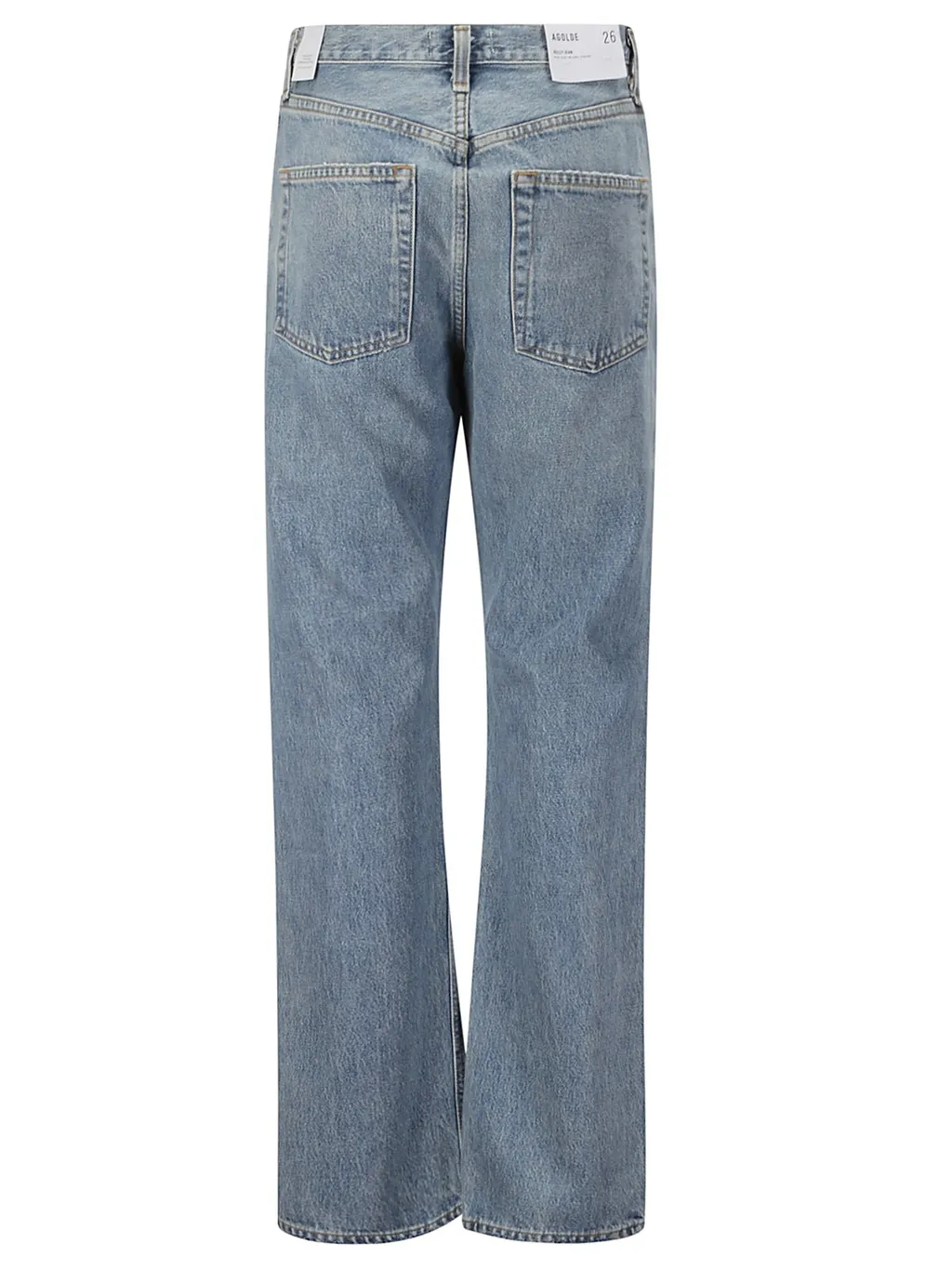 High-Rise Straight-Leg Jeans With Distressed Details