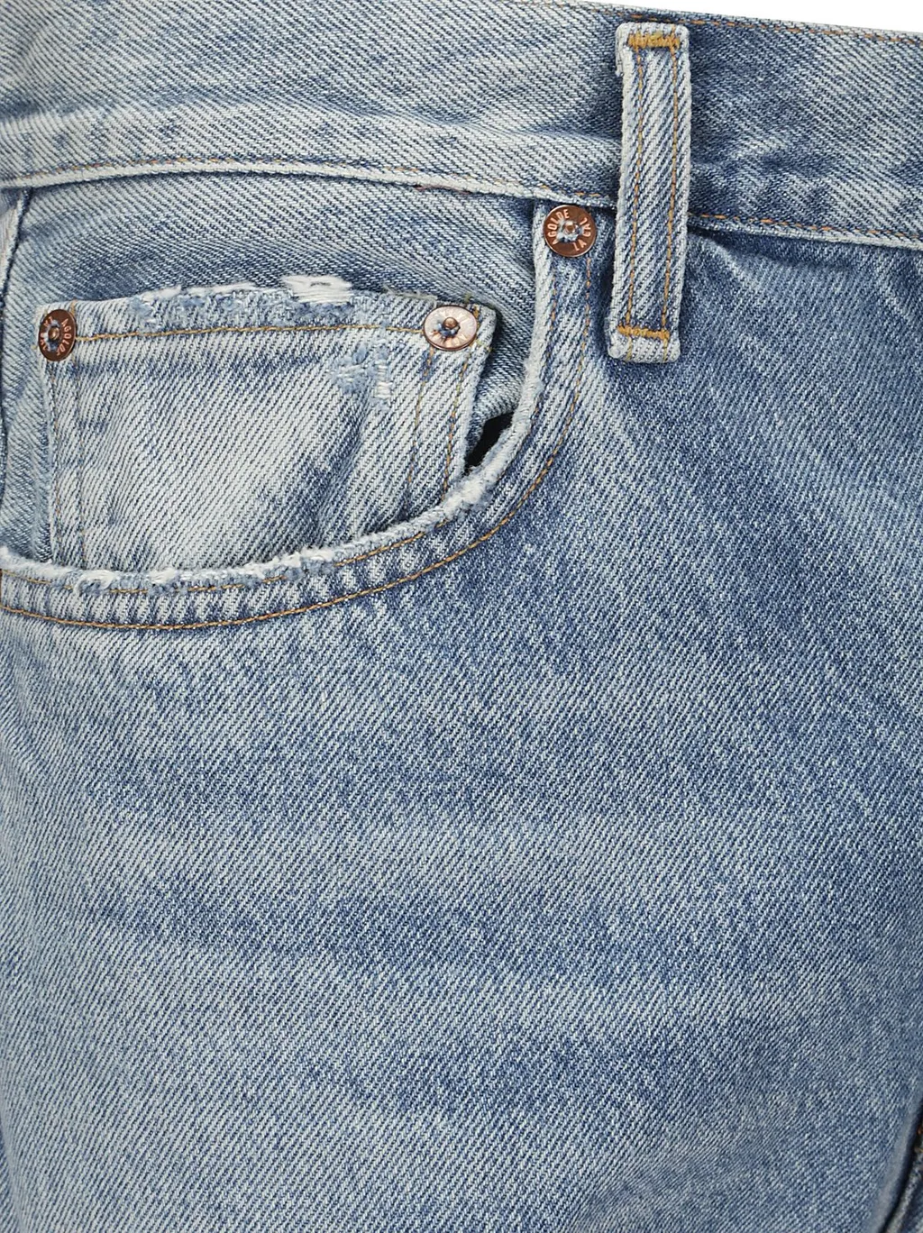 High-Rise Straight-Leg Jeans With Distressed Details