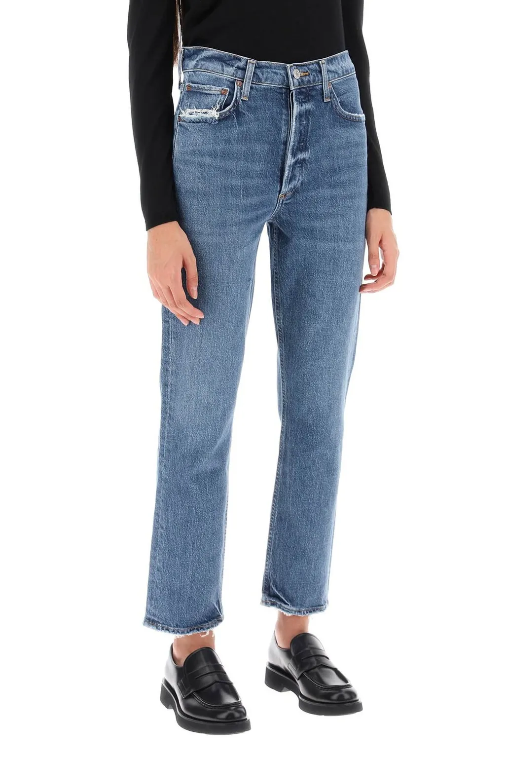 High-Rise Straight Leg Jeans