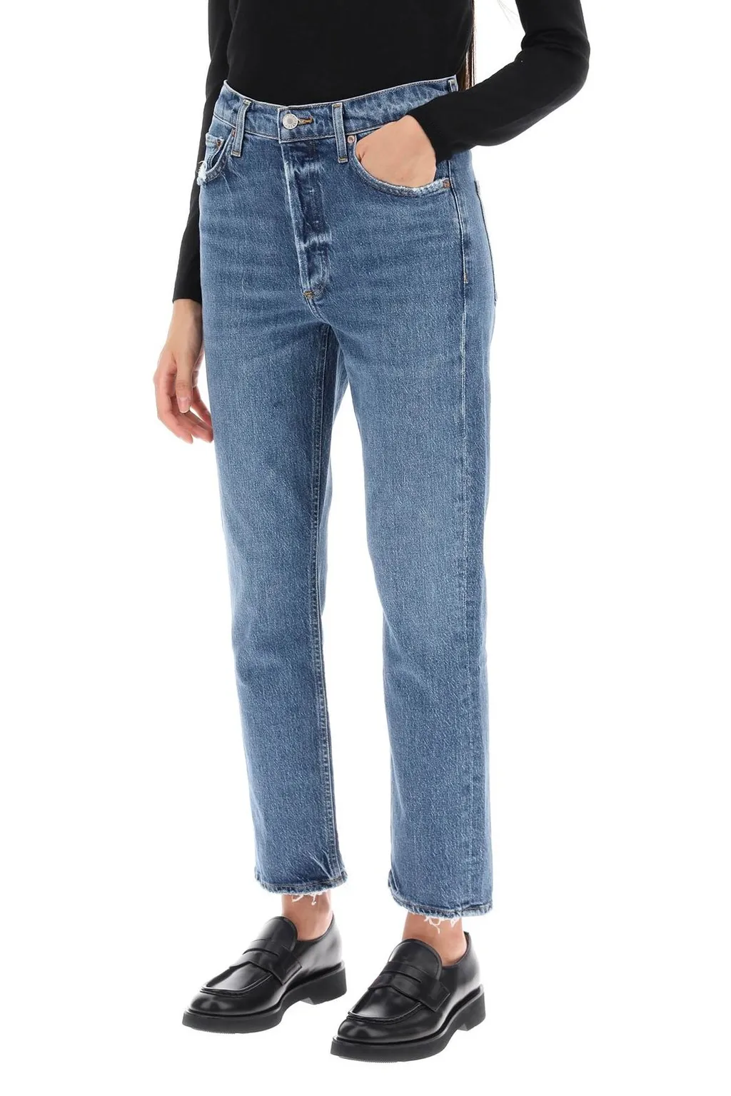 High-Rise Straight Leg Jeans
