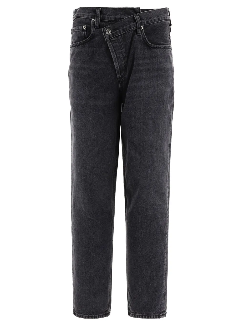 Asymmetric Waist Jeans