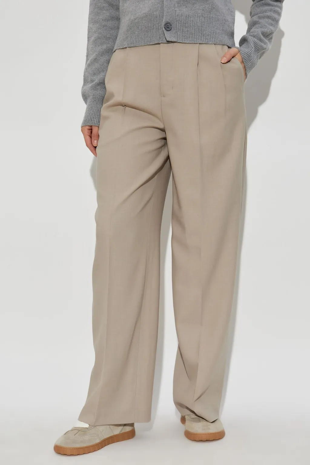 High-Waisted Wide-Leg Trousers