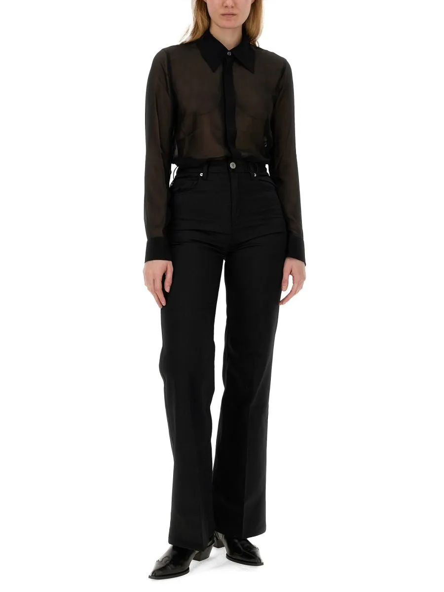 High-Rise Flared Trousers
