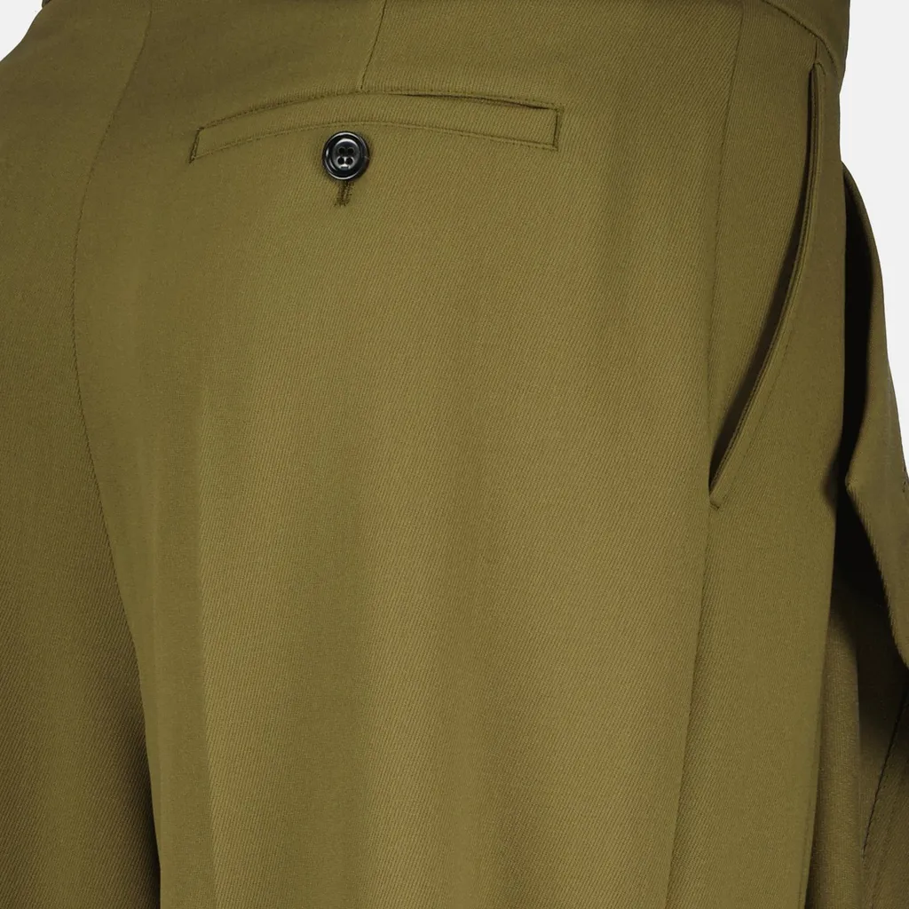 Wide-Leg Trousers With Wrap Skirt Overlay