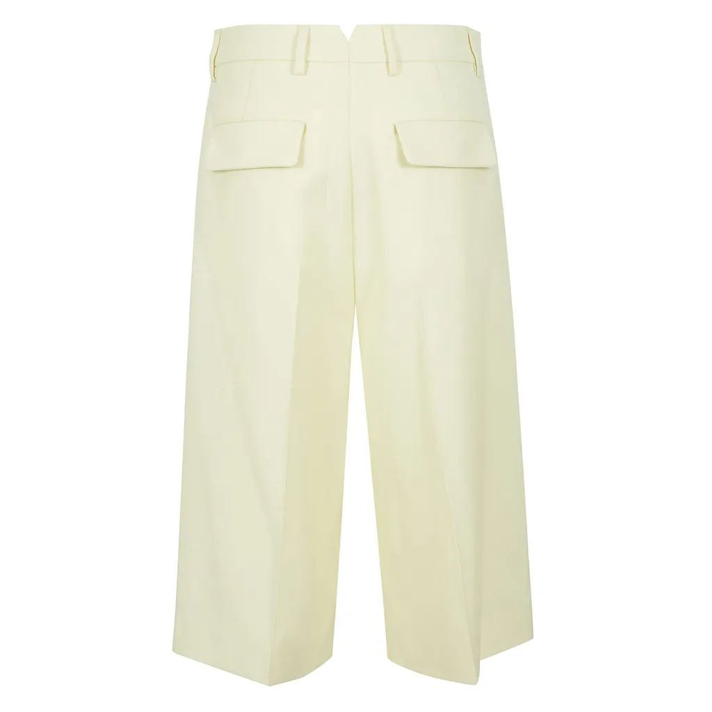 Wide-Leg Cropped Trousers
