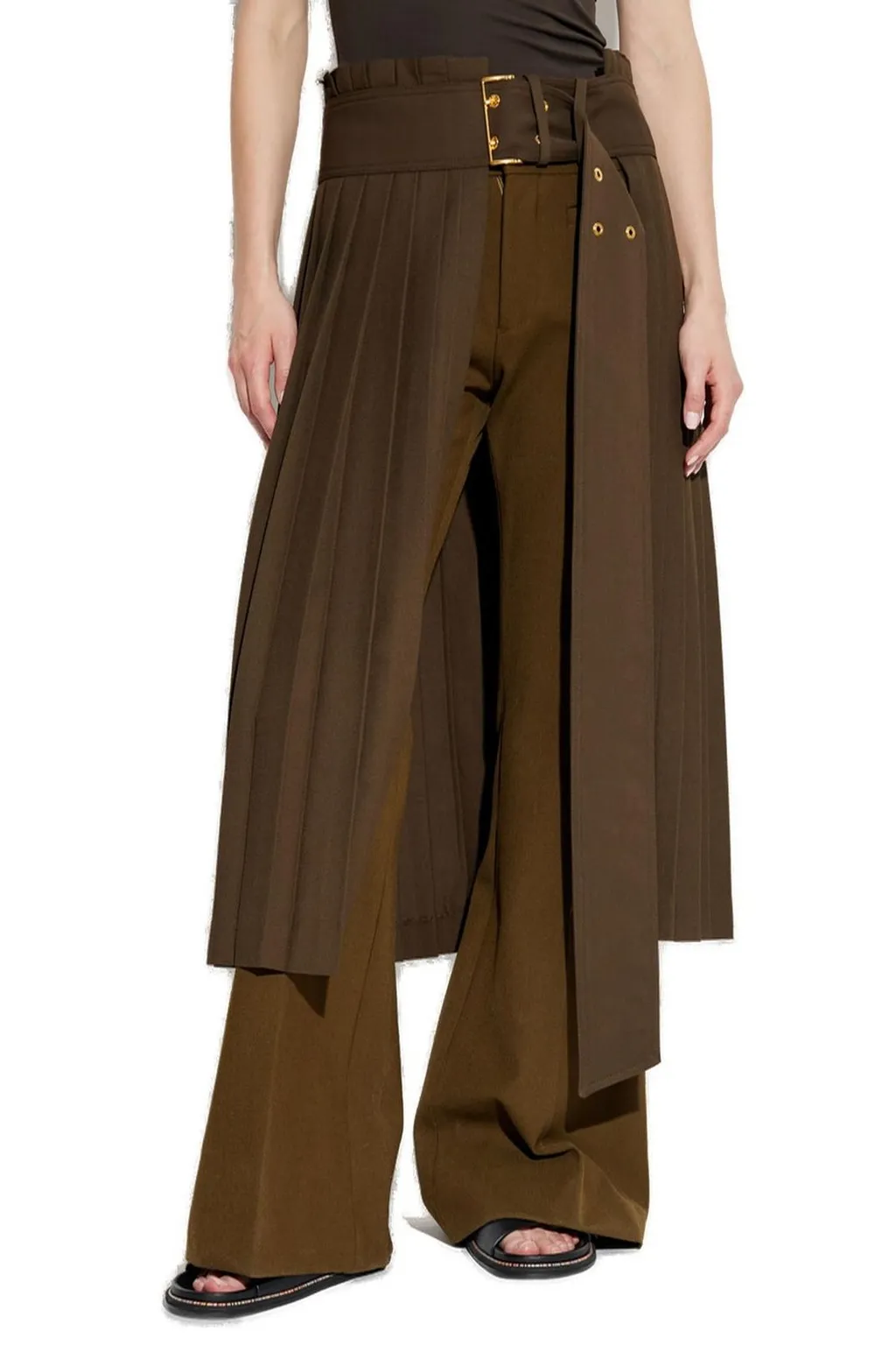 Pleated Skirt With Belt
